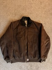 Vintage Men’s Carhartt Santa Fe Style Brown J14 DKB Blanket Lined Jacket picture
