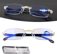 2Pcs Color Glint Sapphire High Hardness Anti-blue Reading Glasses  picture