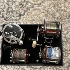 Penn Vintage Lot of 4 Fish Reels: Senator 113HL, Super mariner 49, Peer 209/309 picture