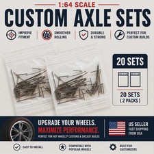 1:64 Scale Custom Axle Sets Wheel Swap Parts Fits Hot Wheels Diecast Cars picture
