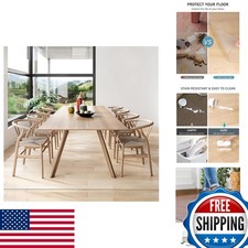 FURKIT 8'×10' Transparent PVC Area Rug Floor Protector for Home picture