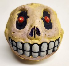 RARE Original Vintage 1985 Yellow Head Madballs Skull Face Grossout Toy Taiwan picture