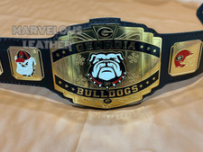 Georgia Bulldog Championship Replica Belt Adult 2mm Brass Plates New Full Size picture