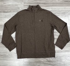 POLO RALPH LAUREN Knit Jersey Half Zip Pullover Brown Size L NWT picture