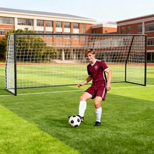 Professional Steel Soccer Goals - 18/21/24ft Sizes for Outdoor Training picture