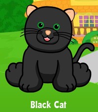 Webkinz Classic Black Cat - hm135 - Virtual Adoption Code Only picture