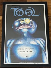Tool Band Concert Poster Signed by Adam Cohen 10.05.06 Hartford #36/100 Framed picture