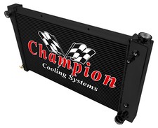 Atom Champion 3 Row Black Finish Radiator 28