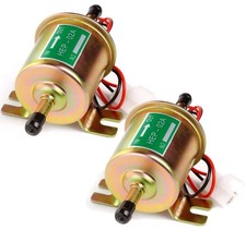2Pcs 12V Electric Fuel Pump HEP-02A Universal Inline Low Pressure Gas Diesel picture