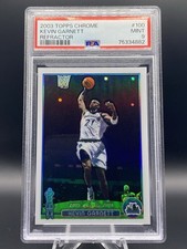 2003 Topps Chrome Refractor #100 Kevin Garnett PSA 9 Timberwolves Celtics HOF picture