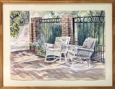 Huge Original & Gorgeous Water Color By Judy Wengrovitz • Framed • 50 x 37.5” picture
