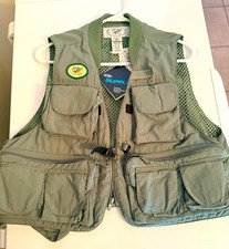 L.L. Bean 90s vintage ￼ Womens M Regular Green Fly Fishing Vest (NEW) 1997-1999 picture