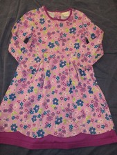Vintage Made in USA Girls HANNA ANDERSSON Dress - Sz 110 or 5 - Purple FLORAL picture