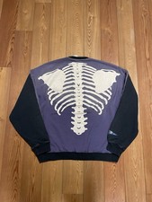 KAPITAL BONE 2tone remake big sweatshirt black natural brand new made in Japan picture