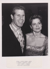 1989 Press Photo Ron Perlman and Linda Hamilton of 