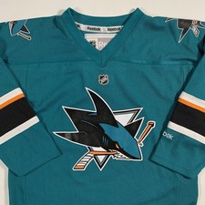 Reebok NHL San Jose Sharks Youth Child 4-7 Hockey Jersey Teal picture