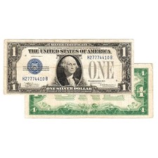 USA 1928 $1 Dollar Funny Back Blue Seal Silver Certificate - Very Good Condition picture