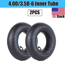 Pair 4.10/3.50-6 Inner Tube 4.00-6 4.10-6 145/70-6 TR87 Valve for Lawn Mower picture
