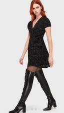 KILLSTAR - GARDEN OF VENOM - BLACK/GREY Mini DRESS Medium  picture