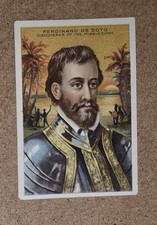 1911-12 Royal Bengals T68 Men Heroes History  Ferdinand De Soto Spanish Explorer picture