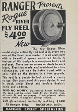 1946 Print Ad Ranger Rogue River Single Action Fly Fishing Reels Rockford,MI picture