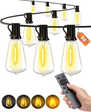 50FT Outdoor String Lights for Patio Waterproof Connectable ST38 LED Light Strin picture