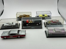 Vintage Diecast Model Car Lot 7 Cars with Display Cases Collectible Japan picture