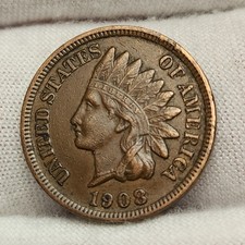 1908 S Indian Head Penny Cent 1c XF EF Extra Fine Key Date Brown US Coin ICaCk picture