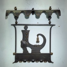 Mottahedeh Italy Vintage Tole Iron Trade Sign Antique Pub Folk Art Plaque 1047 picture