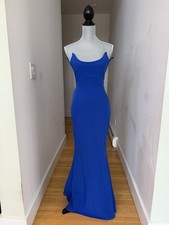 Jaus Women’s Strapless Celine Gown Cobalt Blue Size Small picture