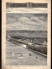 1898 Scientific American February 12 - Plesiosaurus dinosaur; Yuba River gold picture