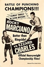 Rocky Marciano Vs Ezzard Charles 2 Boxing Fight Reproduction Poster 11x17 picture