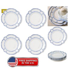 French Blue Bamboo Touch Dinner Plates, 11-Inch, Set of 4 picture