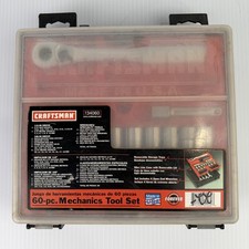 Sears Craftsman 60pc Mechanics Tool Set SAE & Metric USA 34060  picture