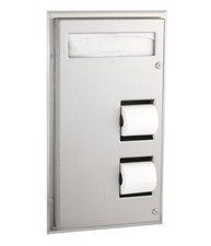 Bobrick B-347 ClassicSeries Partition Mounted Seat Cover Dispenser and Toilet picture
