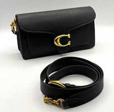 Coach Black Leather Tabby 26 💼 with cherry charm 🍒  picture