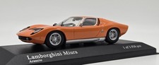 Paul's Model Art Minichamps 1966 Lamborghini Miura 1/43 Orange 🧡 Rare, WOW MIB picture