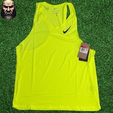 Nike AeroSwift Dri-FIT ADV Running Singlet Volt Shock FN4231-702 Men's Size L picture