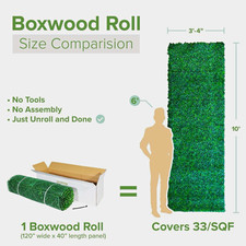 40” x 120” in Artificial Ivy Privacy Fence Wall Screen,UV-Anti Faux Boxwood Roll picture
