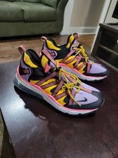 Nike Air Men’s Low Top Lace-Up Colorblock Sneakers Purple Black Yellow Pink picture