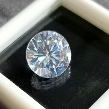 Natural Round White Zircon Faceted Cut 4.25 Ct Certified Loose Gemstone picture