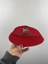 Vintage 90s Chuck E Cheese Employee Visor Hat USA Arcade Rare Clean Red picture