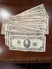Old Vintage $20 Twenty Dollar Small Face Bills picture