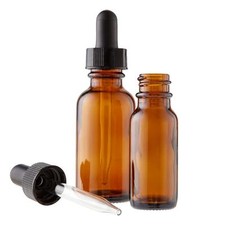 2oz Amber Glass Bottle with Black Dropper - Choose Your Quanity picture