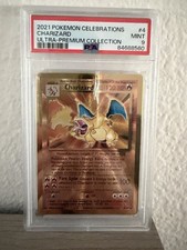 Pokemon 2021 Celebrations Charizard #4/004 Metal Holo Promo PSA 9 picture