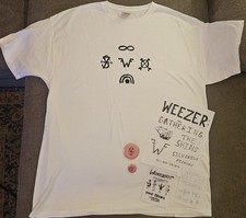 Weezer Exclusive Fan Swag Merch The Gathering Bundle 2XL Shirt Flyers Pins RARE picture