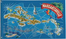 Jimmy Buffett Margaritaville St. Somewhere Map 3x5 Ft. Flag picture