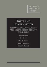 Torts and Compensation Personal - Hardcover, by Dobbs Dan B.; - Very Good picture