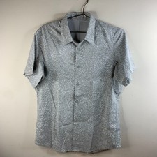 Lululemon Airing Easy Shirt Men's L Gray Short Sleeve Stretch Performance picture