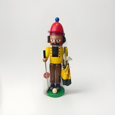 Vintage Steinbach Nutcracker Golfer Germany Golf Clubs Ball 17” Wood picture